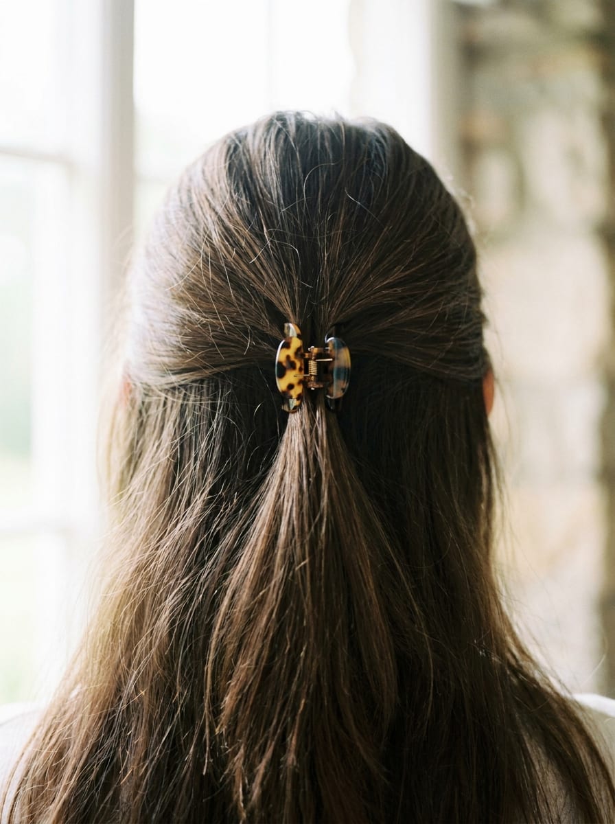 Half-up mit Claw Clip - Half-up Frisur